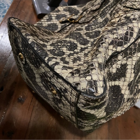 YSL Rive Gauche Python Large Downtown Tote - Picture 7 of 11